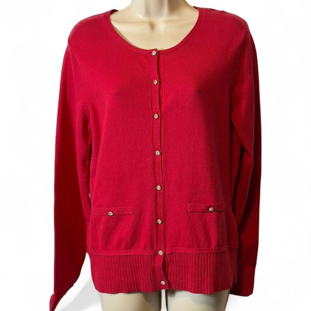 Vintage Cardigan With‎ Rhinestone Buttons